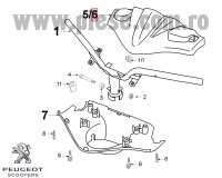 Carena superioara ghidon originala Peugeot Speedfight - Speedfight 2 - Speedfight - WRC - X-Race - X-Team 2T 50-100cc (argintie)